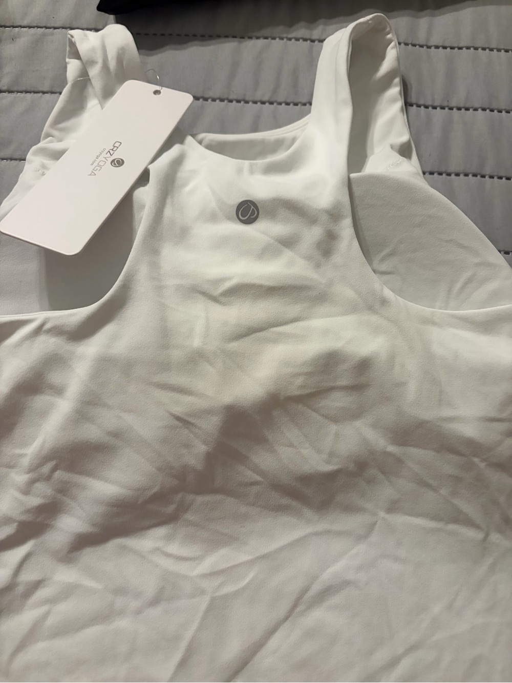 CRZ YOGA White Scoop-Back Athletic Tank